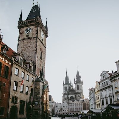 photo pf picturesque historic square in prague