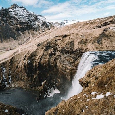 Iceland photo, where breathtaking landscapes and cascading waterfalls paint a picture of natural wonder with Dromo.